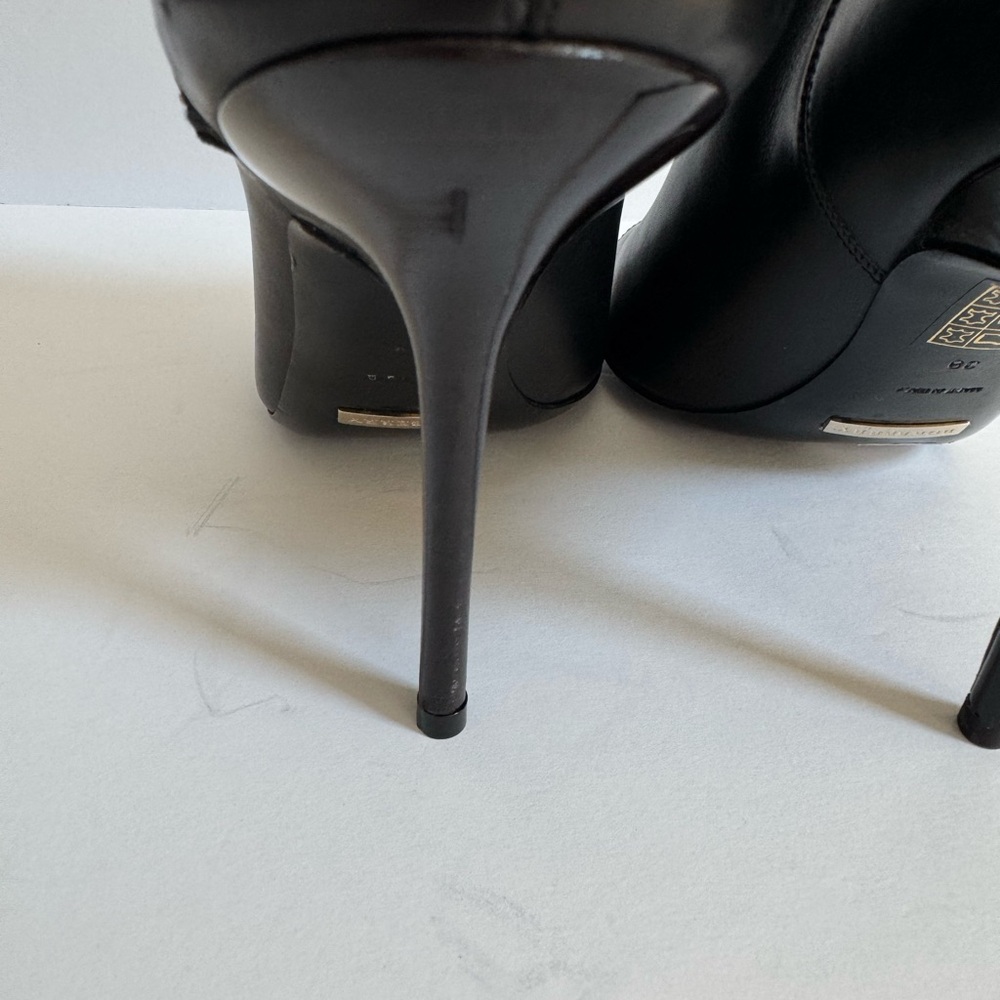 Burberry Black and Gold Heeled Boots - Picture 7 of 15